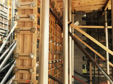 Wall formwork. Executive Building Systems project.
