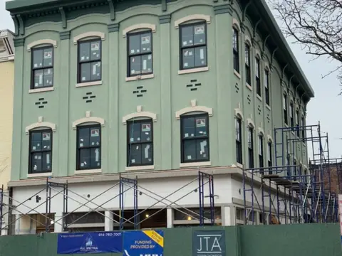 Façade elevation in progress. Executive Building Systems project.