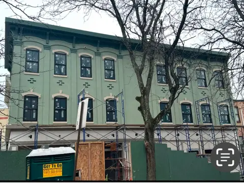 Street side façade work. Executive Building Systems project.