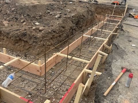 Corner formwork. Executive Building Systems project.