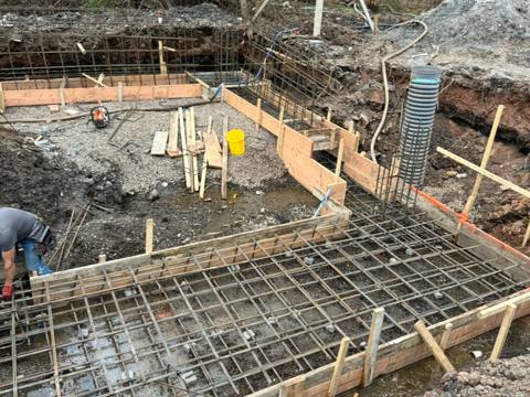 Footing formwork. Executive Building Systems project.