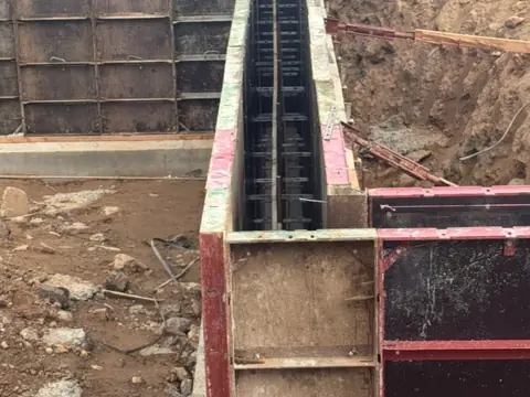 Steel forms in place. Executive Building Systems project.